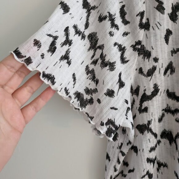 Nine West Black and White Print Blouse Size XXL - Picture 8 of 10